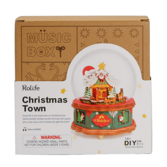 Robotime - DIY Christmas Town Music Box